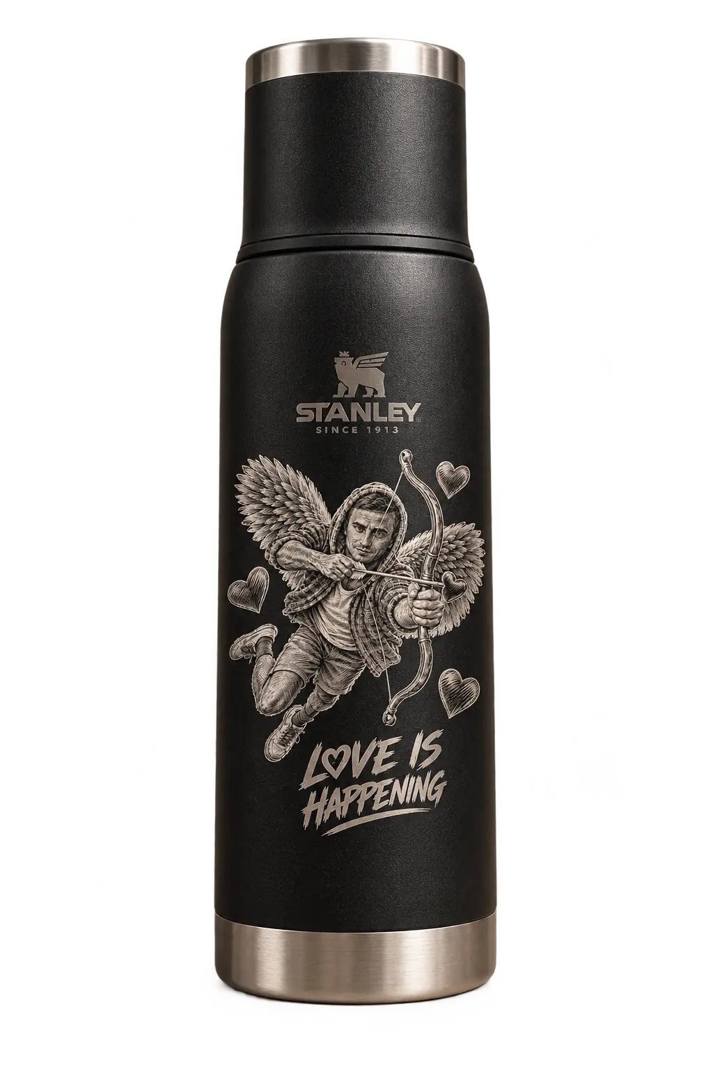 Lāzergravēta Stanley termopudele ar personalizētu dizainu